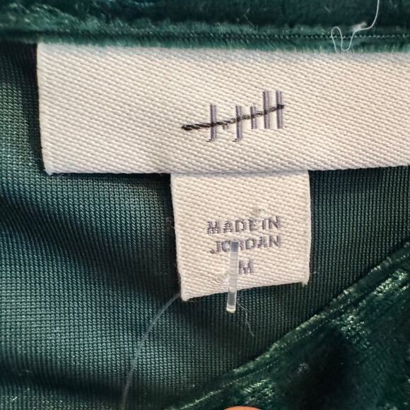 J. Jill Crushed Velvet Tank Top Green Square Neck Sleeveless Pullover Sz M - Picture 3 of 10